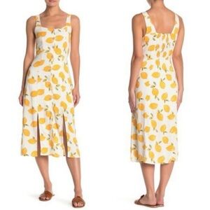 Lemon Print Sleeveless Dress
